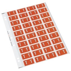CODAFILE LABEL ALPHA T 25MM PACK 5 SHEETS