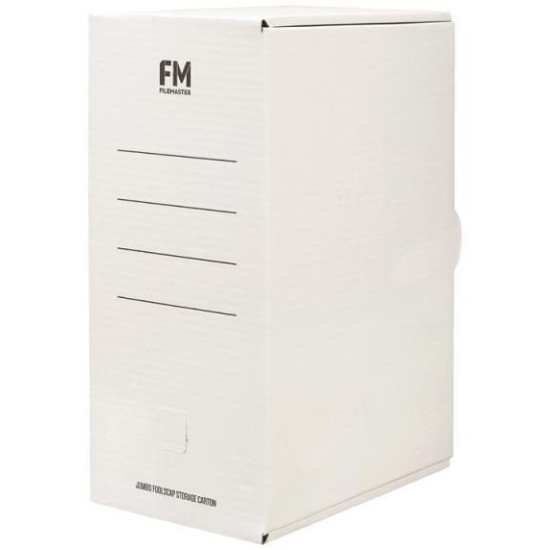 FM STORAGE CARTON WHITE JUMBO 381X250X169MM