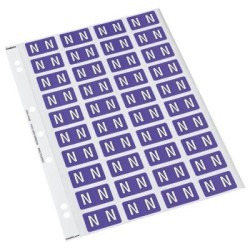 CODAFILE LABEL ALPHA N 25MM PACK 5 SHEETS