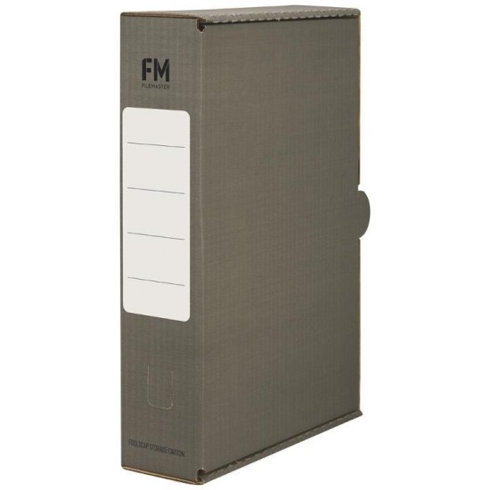 FM STORAGE CARTON GREY FOOLSCAP COLOURED
