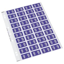 CODAFILE LABEL NUMERIC 9 25MM PACK 5 SHEETS CODAFILE LABEL NUMERIC 9 25MM PACK 5 SHEETS
