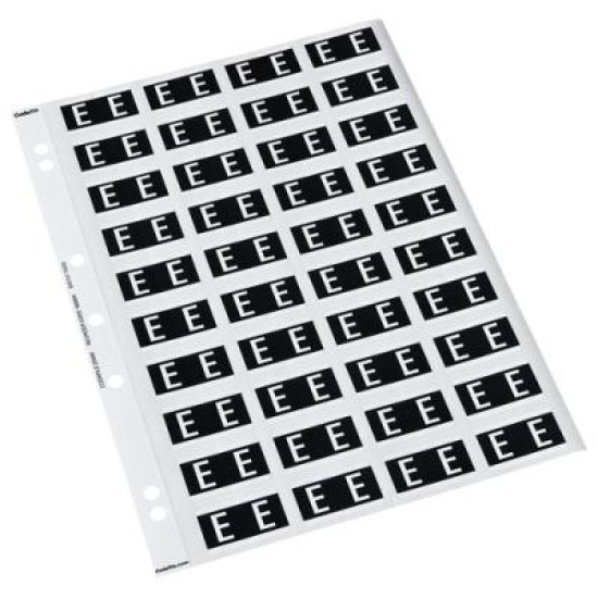 CODAFILE LABEL ALPHA E 25MM PACK 5 SHEETS