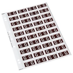 CODAFILE LABEL ALPHA G 25MM PACK 5 SHEETS