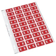CODAFILE LABEL ALPHA K 25MM PACK 5 SHEETS