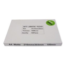 Okin Laminating Pouches A4 Matte 100mic, Pack of 100 Okin Laminating Pouches A4 Matte 100mic, Pack of 100