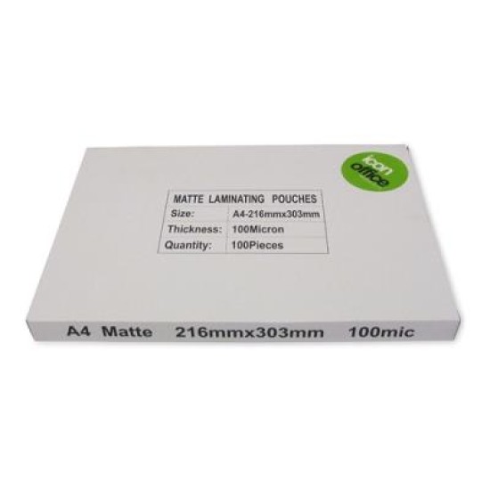 Okin Laminating Pouches A4 Matte 100mic, Pack of 100