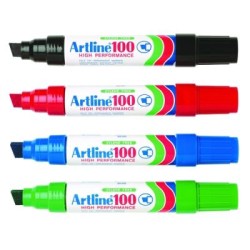 ARTLINE 100 PERMANENT MARKER 4 COL ASST 6Pack