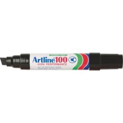 ARTLINE 100 PERMANENT MKR BLACK HS