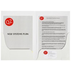 MARBIG® PROFESSIONAL PRESENTATION FOLDERS A4 GLOSS DOUBLE POCKET WHITE PK10