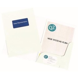 MARBIG® PROFESSIONAL PRESENTATION FOLDERS A4 GLOSS WINDOW WHITE PK10