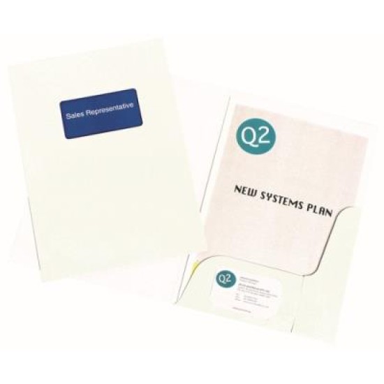 MARBIG® PROFESSIONAL PRESENTATION FOLDERS A4 GLOSS WINDOW WHITE PK10