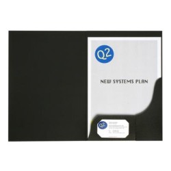 MARBIG® PROFESSIONAL PRESENTATION FOLDERS A4 MATTE BLACK PK20