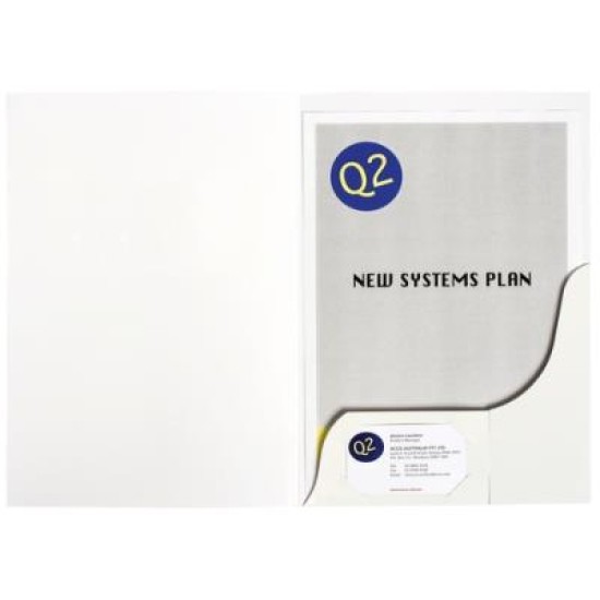 MARBIG® PROFESSIONAL PRESENTATION FOLDERS A4 MATTE WHITE PK20