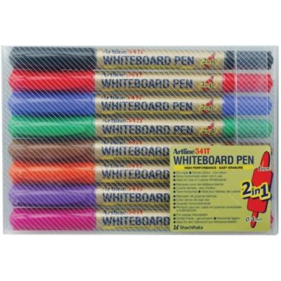 ARTLINE 541T DUAL NIB F WHITEBOARD MKR WLT8