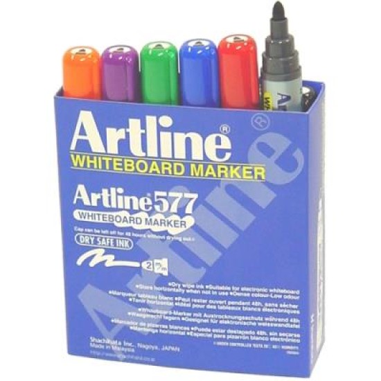 ARTLINE 577 WHITEBOARD MARKER 8 COL ASST