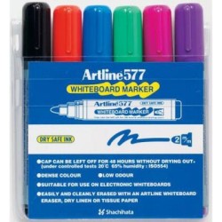 ARTLINE 577 WHITEBOARD MKR ASST (WALLET 6)