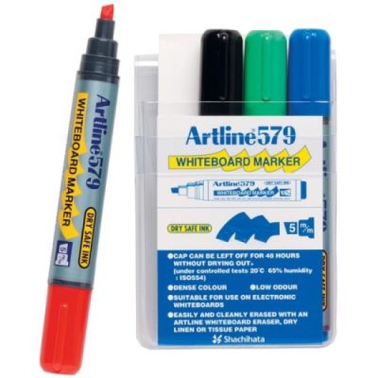 ARTLINE 579 WHITEBOARD MKR ASST (WALLET 4)