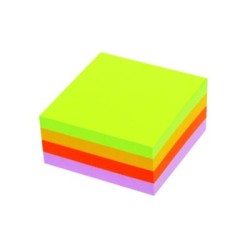 NOTES RAINBO CUBE 75X75MM 320SHT ASSTD