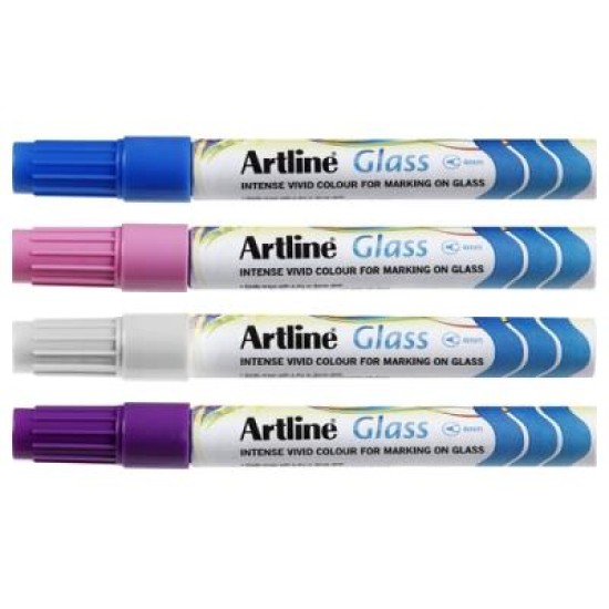 ARTLINE GLASS MARKER 2MM ASSORTED