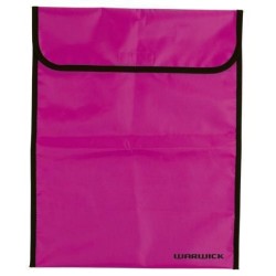 WARWICK HOMEWORK BAG FLUORO HOT PINK LARGE VELCRO