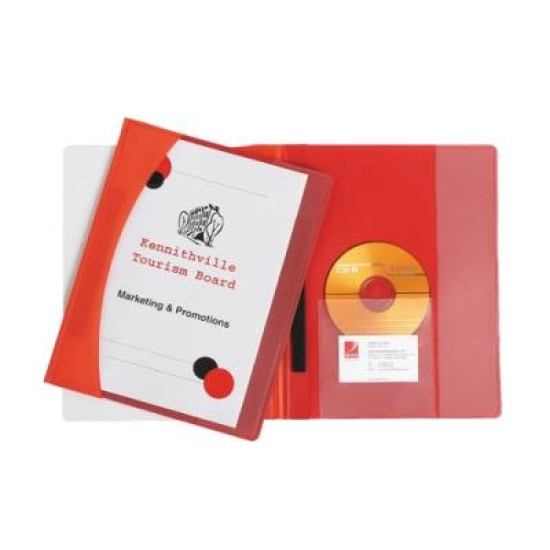 MARBIG FILE  A4 FLAT PREMIER RED