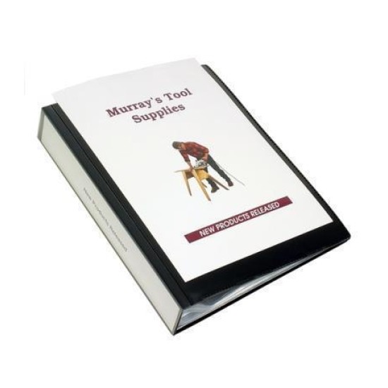 DISPLAY BOOK CLEARVIEW 76P A4 W/ TABS BLK