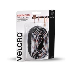 VELCRO HD TAPE H&L 25MMX1M BLK  HANGSELL
