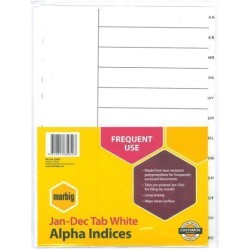 MARBIG INDICES WHITE PP A4 JAN-DECTAB