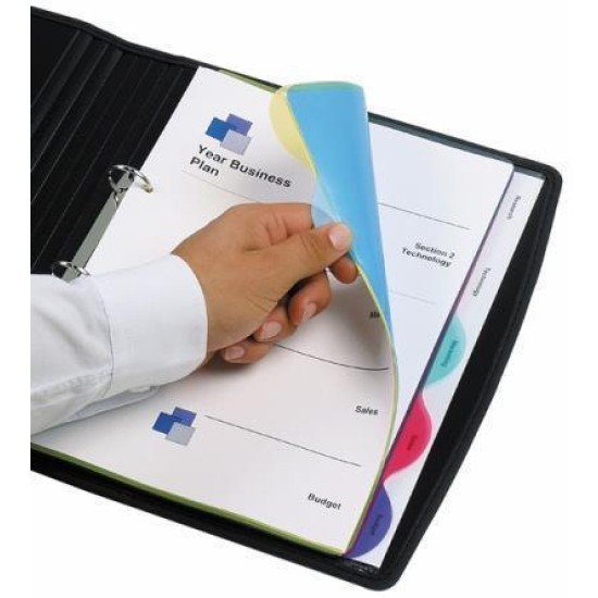MARBIG PRO DIVIDERS V/TAB COL PP A4 5TAB
