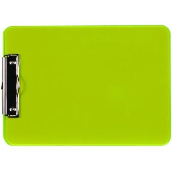ESSELTE CLIPBRD SOLID PLAST A4 NEON GRN