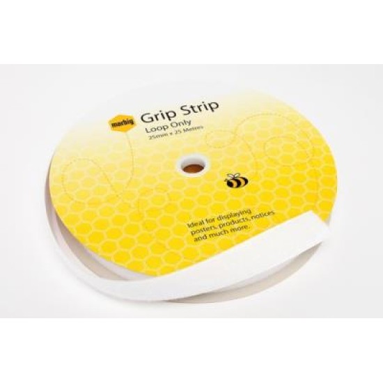 MARBIG GRIP STRIPS HOOK ONLY 25MMX25M BULK