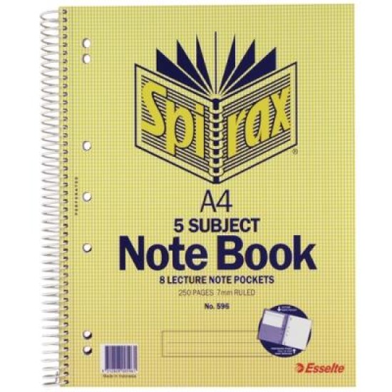 SPIRAX 596 5 SUBJECT A4 250 PG 297X220