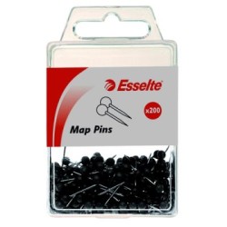 ESSELTE MAP PINS BLACK PK200