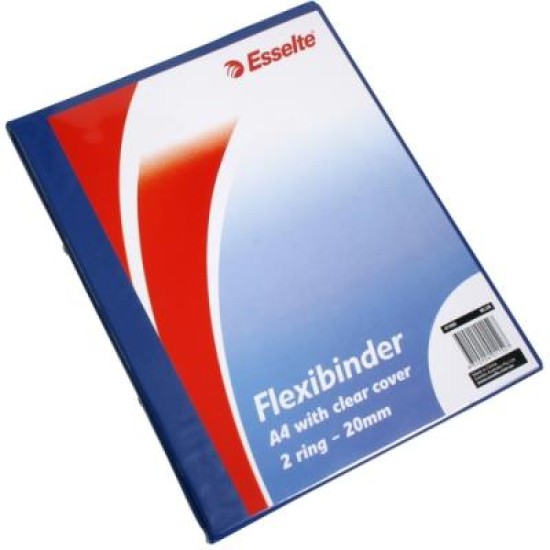 ESSELTE FLEXIBINDER 2R 20MM A4 CLR BLU