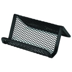 ESSELTE METAL MESH BUSIN CARD HOLD BLK