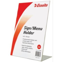 ESSELTE SIGN/MENU HOLDER SLANTED PORT A4