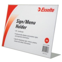 ESSELTE SIGN/MENU HOLDER SLANTED L/S A4