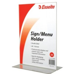 ESSELTE SIGN/MENU HOLDER 2 SIDED PORT A4