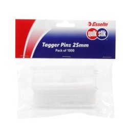 QUIKSTIK FINE TAGGER PINS 25MM PACK 1000 QUIKSTIK FINE TAGGER PINS 25MM PACK 1000
