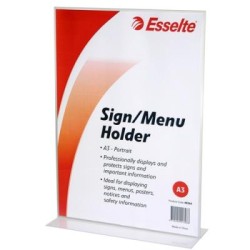 ESSELTE SIGN/MENU HOLDER 2 SIDED PORT A3