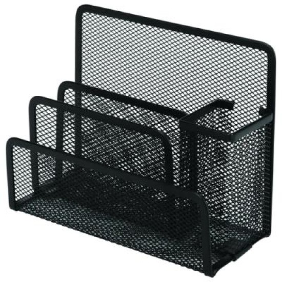 ESSELTE METAL MESH DESK ORG BLACK