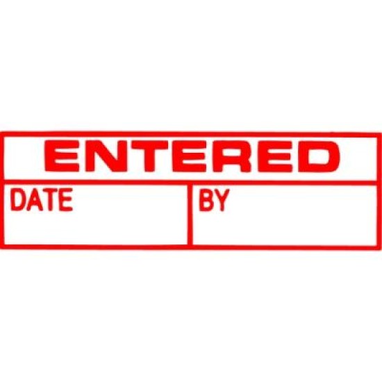 XSTAMPER CX-BN 1534 ENTERED/DATE/BY RED