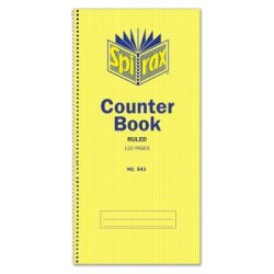 SPIRAX 543 COUNTER BOOK S/O 297X135MM SPIRAX 543 COUNTER BOOK S/O 297X135MM