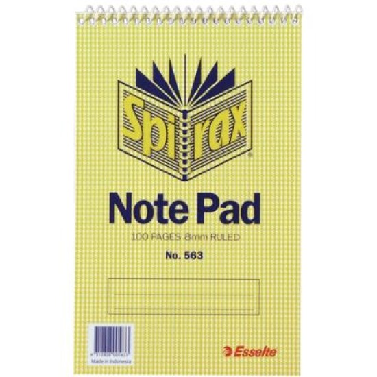 SPIRAX 563 NOTE BOOK REPORTERS T/O