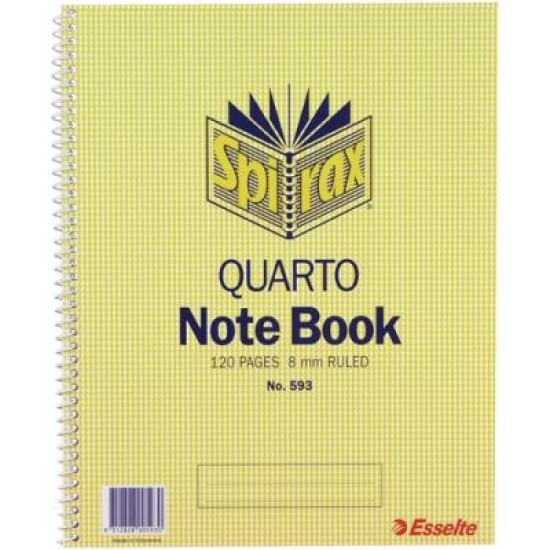 SPIRAX 593 NOTE BOOK QUARTO 120PG