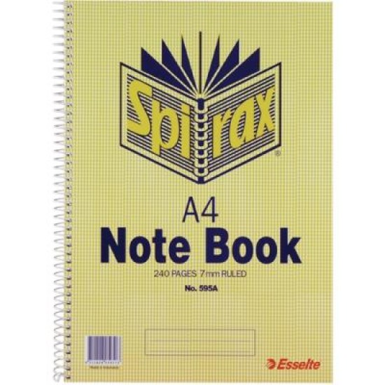 SPIRAX 595A NOTE BOOK A4 S/O 240 PAGES