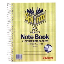 SPIRAX 572 3 SUBJECT NOTEBOOK
