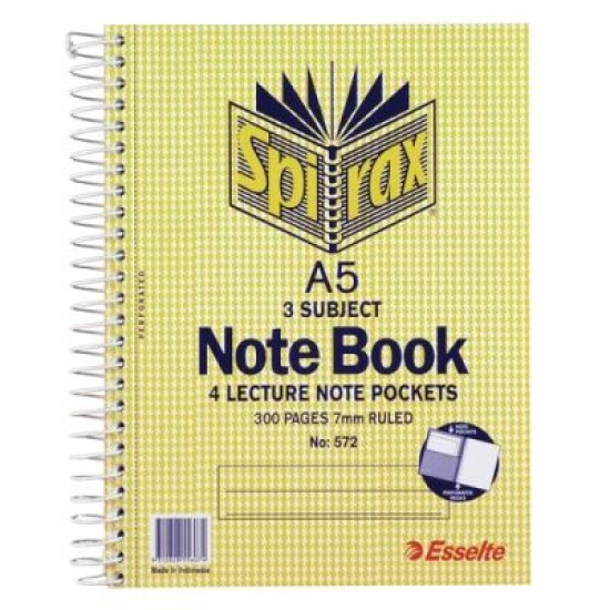 SPIRAX 572 3 SUBJECT NOTEBOOK