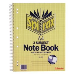 SPIRAX 599 3 SUBJECT A4 S/0 300 PAGES SPIRAX 599 3 SUBJECT A4 S/0 300 PAGES