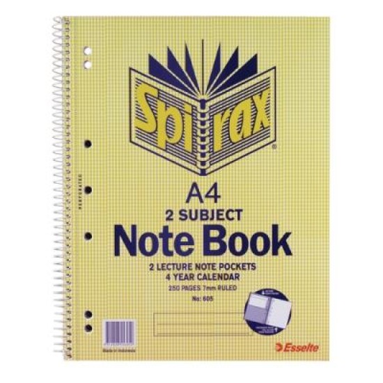 SPIRAX 605 2 SUBJECT A4 S/O 250 PAGES